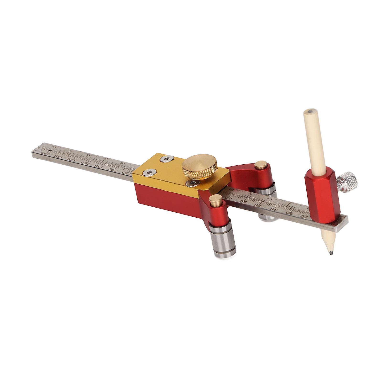 3 in 1 Scribe Ruler Multi Function Parallel Arcs Drawing Gauge DIY Tools Metric Imperial