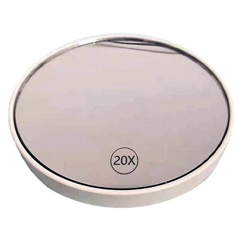 Anti-Fog Magnifying Makeup Mirror Suction Cup Vanity Mirror 20X Handheld Magnifying Makeup Mirror With Handle ,White~10814