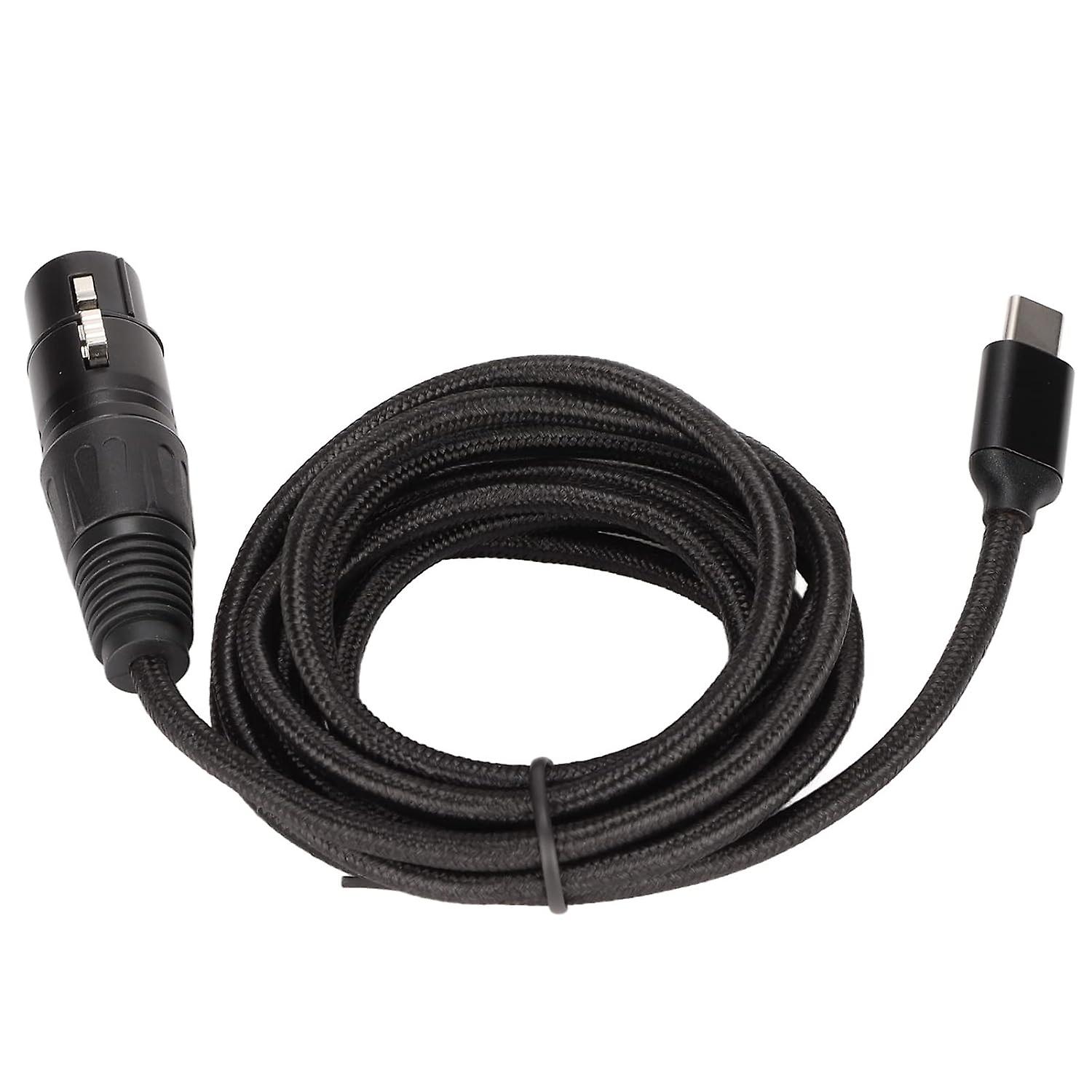 USB C to XLR Female Cable Low Noise HiFi Plug and Play USB C Microphone Cable for Windows XLR to USB C (3m)