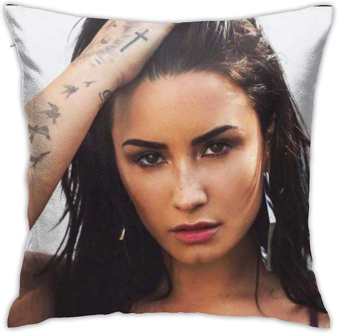 Demi Lovato Super Soft Heminredning Kuddfodral Örngott för vardagsrum Soffa Sovrum 18 X 18 tum (45 X 45 cm)