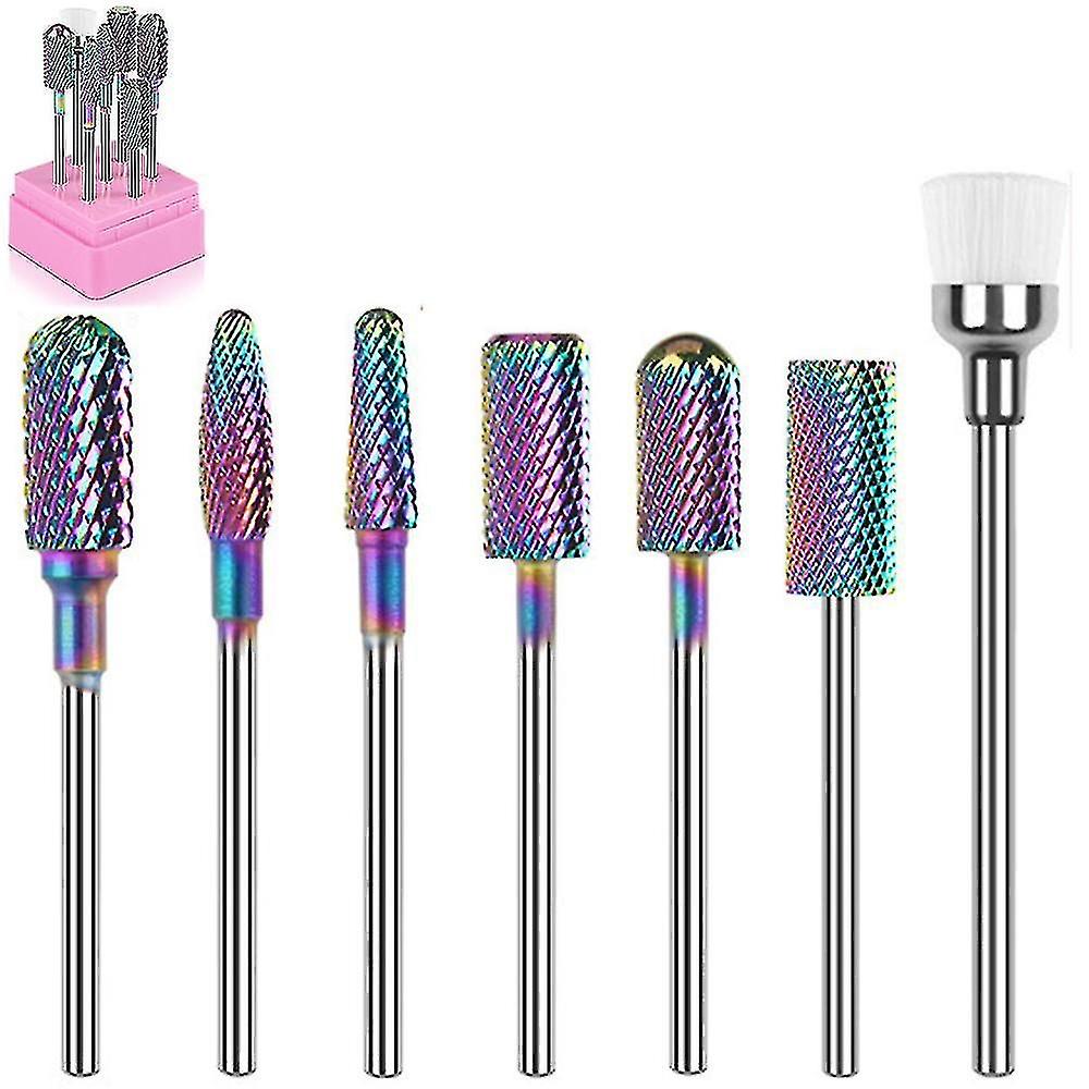 Nail Drill Bit Set- DC-7 Tungsten Carbide Diamond Ceramic Acrylic Bits