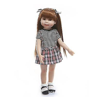 Långt Hår Dressing Söt Prinsessa Docka 18 Tums Docka Tjej Leksak Gåva 