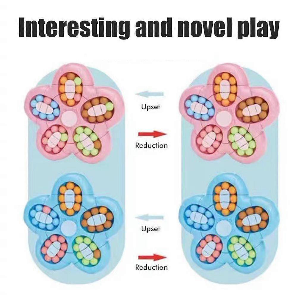 Rotating Finger Cube IQ Game Bean Rotating Cube Toy Intelligence Games Decompression Puzzle Anxiety Relief Toy for Children and Adults