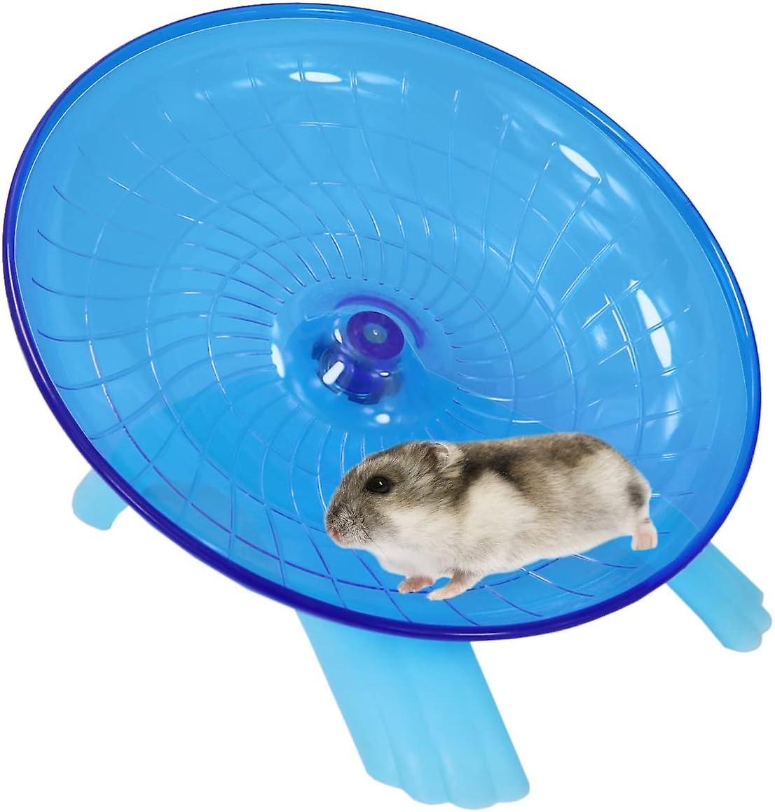 Hamster Flying Saucer Silent Running Exercise Wheel for Gerbil Rat Mouse Hedgehog Small Animals (Pin