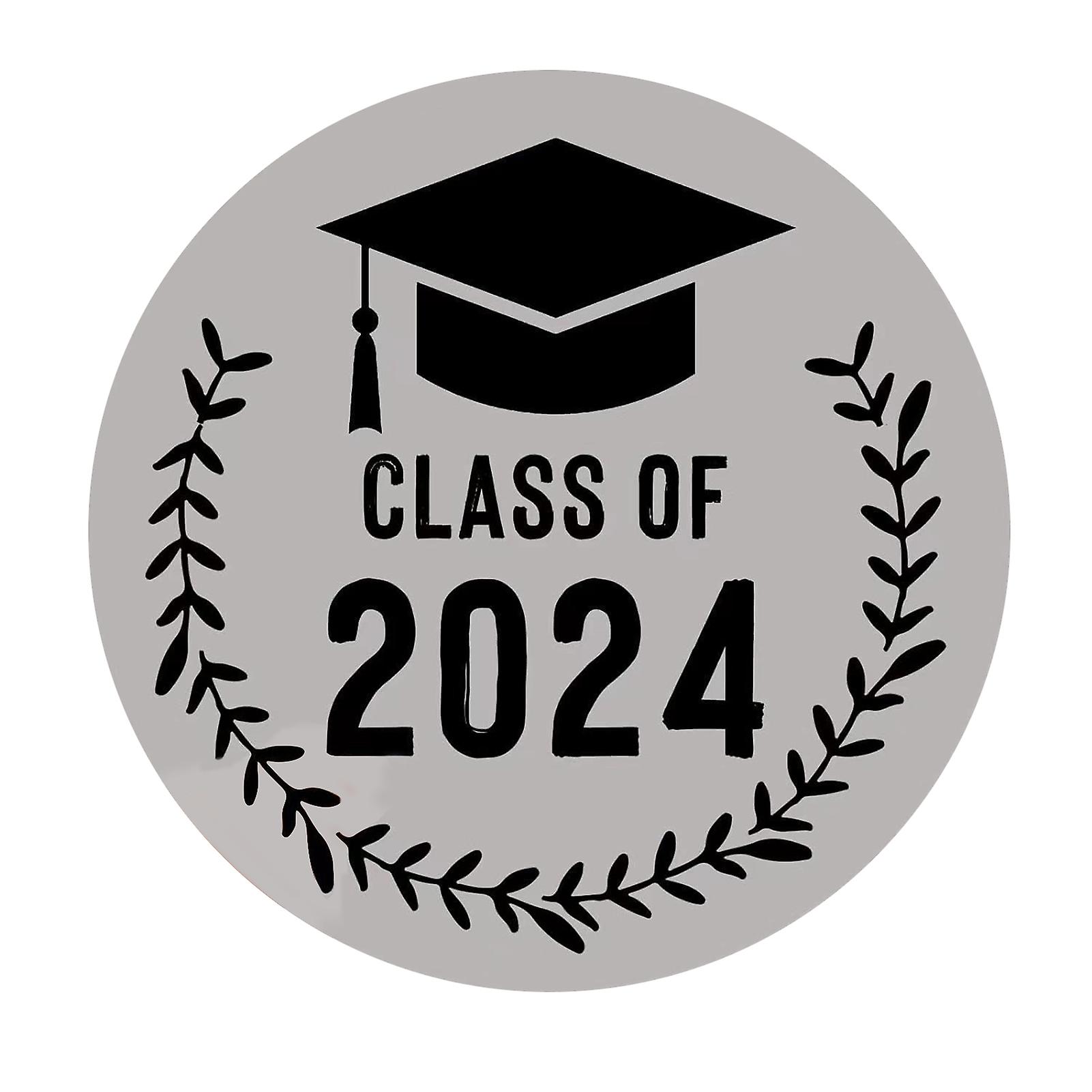 100Pcs Graduation Stickers Transparent Gold Foil Envelope Seals Congratulations Graduates Stick for Graduation Invitations Class of 2024