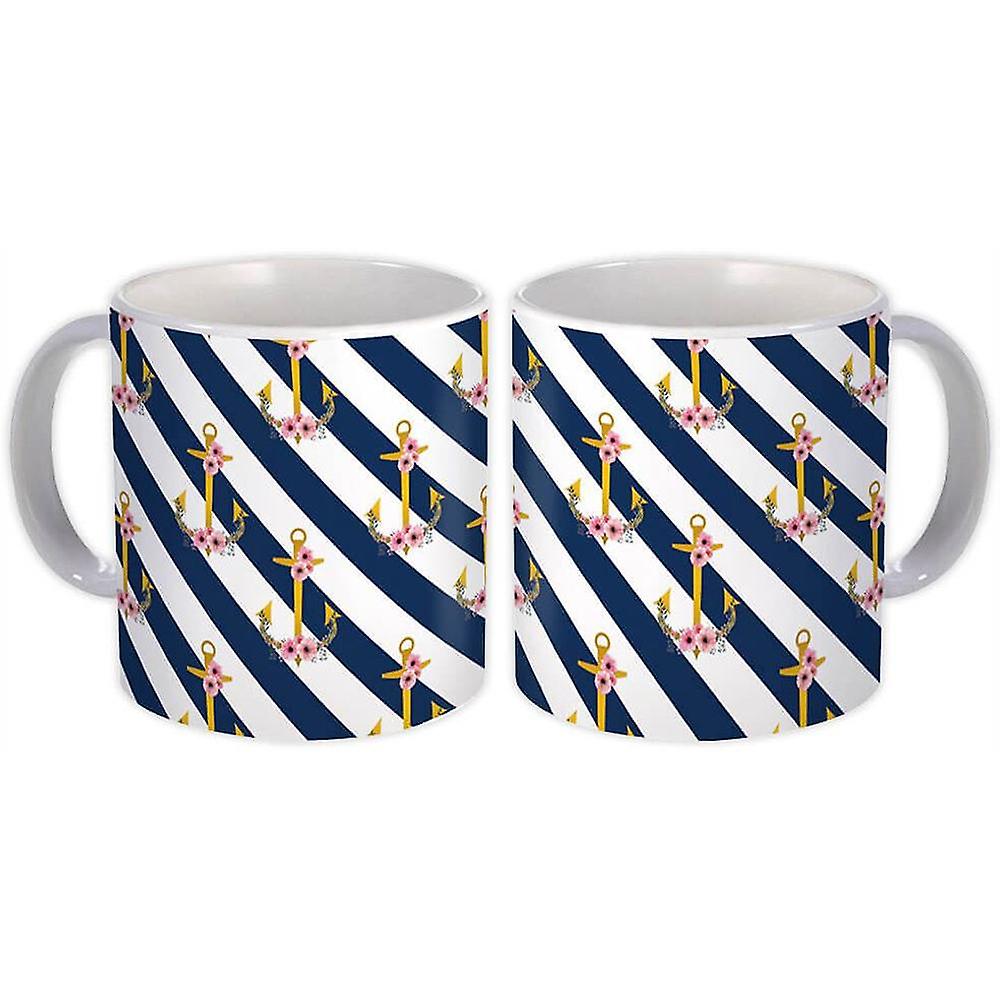 Gift Mug: Anchor Flowers Naval