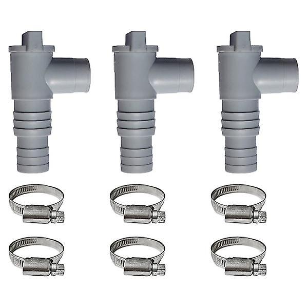 9-pack lawn swimming pool hose stop valve practical double split with clip