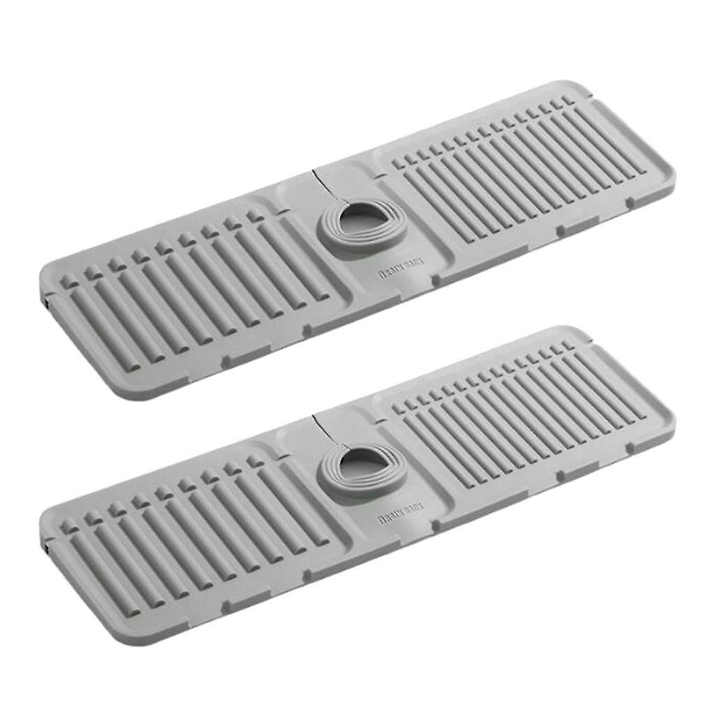 Faucet Mat Portable Sink Drain Pad behind Faucet Deflector Sink Guard Beige