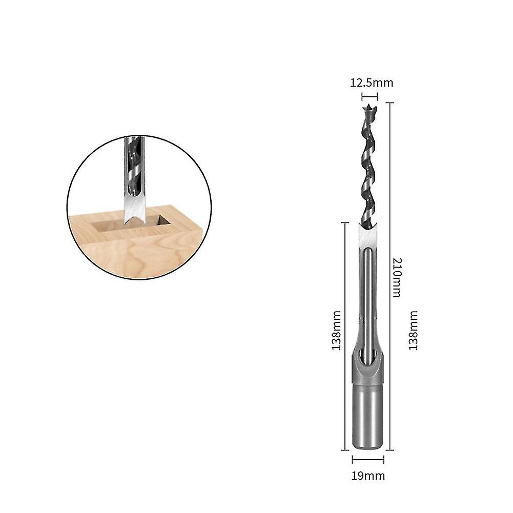 1 Pc Square Auger Drill Bit Hole Saw Tenon Mortising Chisel Drill Hss 19mm Round Shank Drilling Tool