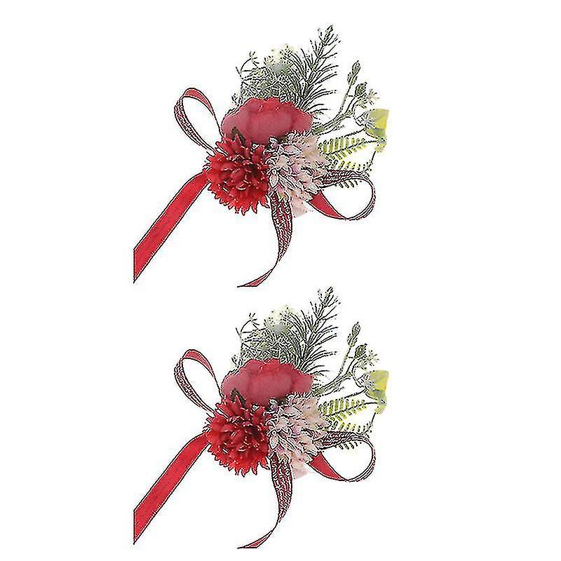 2pcs Wrist Flowers Bridesmaids
