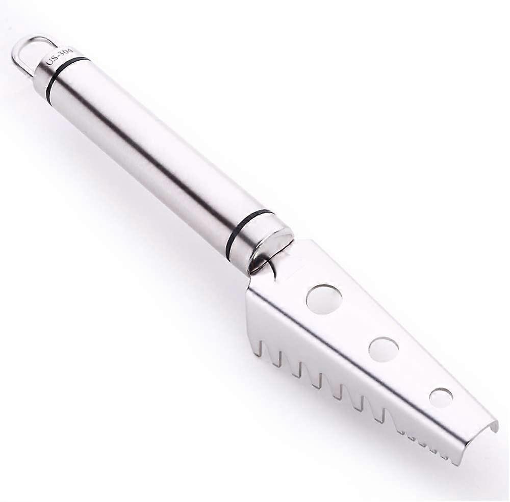 304 Stainless Steel Sawtooth Fish Scale Scraper - Silver