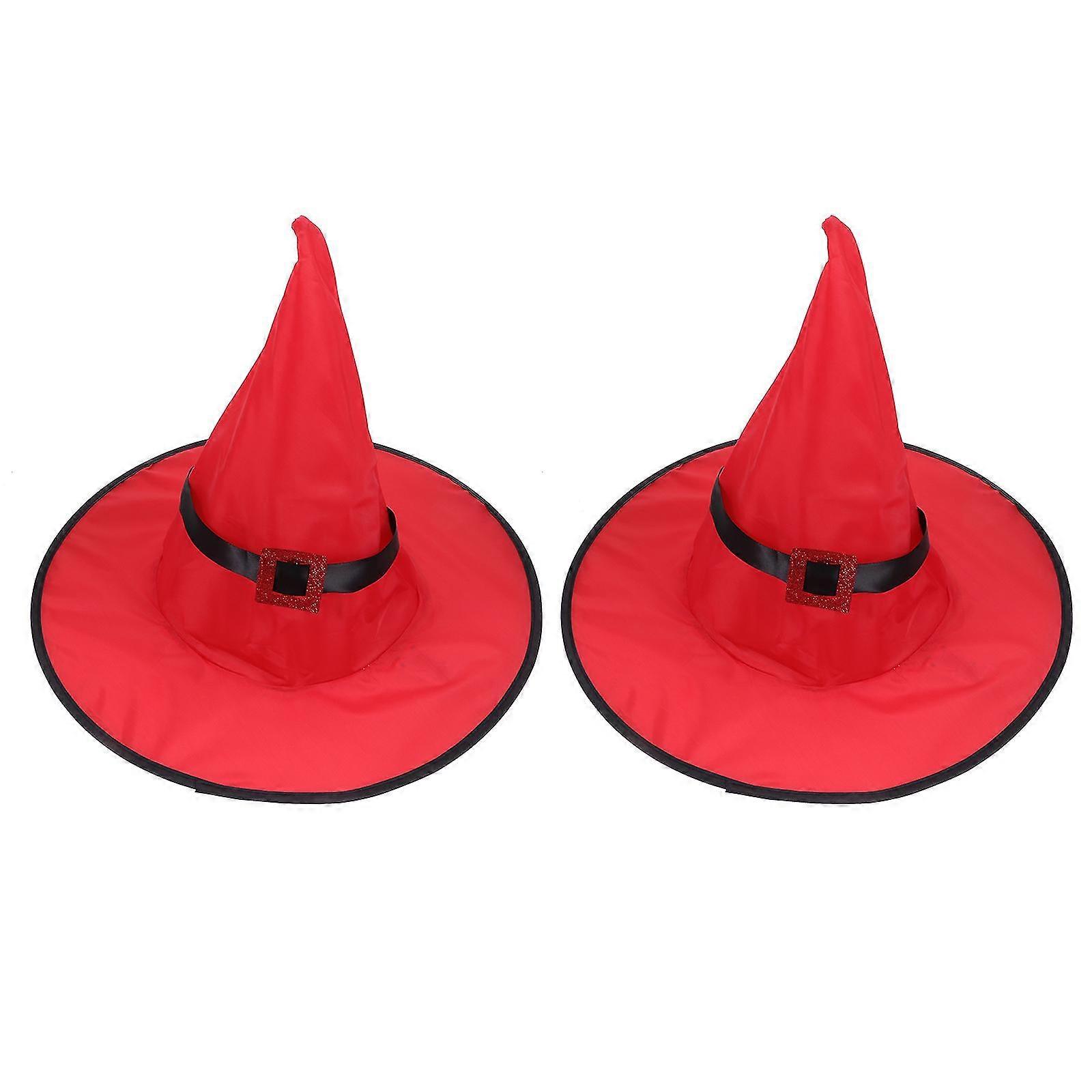 2 Pcs 1 Set Comfortable Santa Hats Scene Layout Lamps Festive LED Lamps (Red)