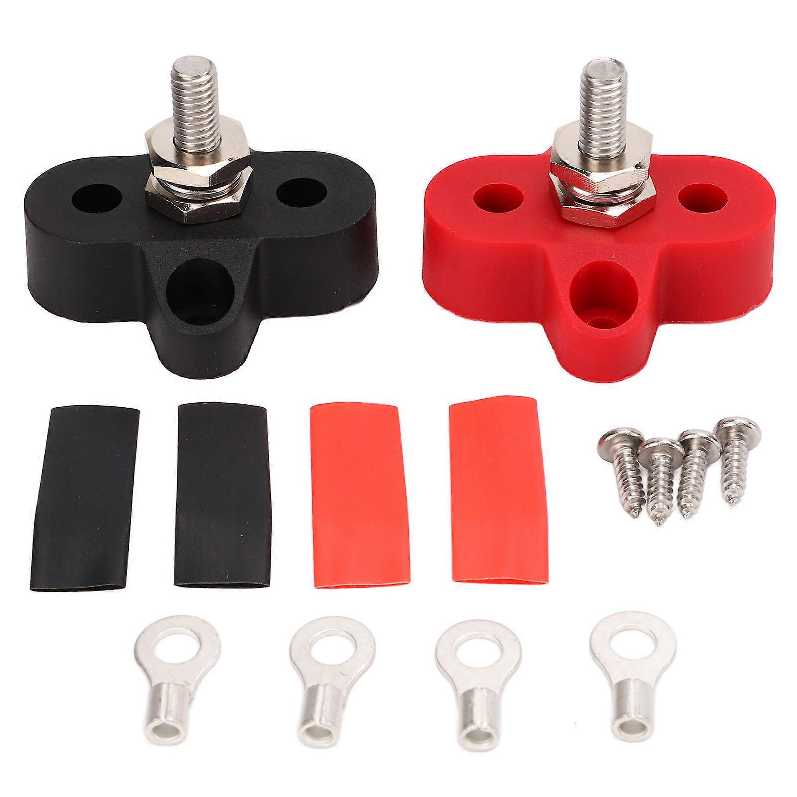 48V Power Distribution Studs Battery Power Ground Junction Post Bus Bar Connector M6 1/4in E2U311