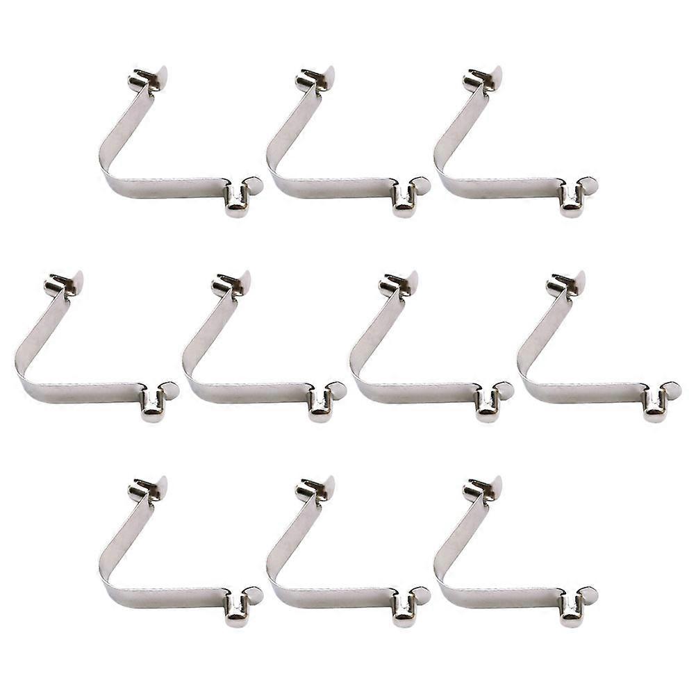 10pcs Double Pin Spring Button Clips Replacement Pool Clasps Stainless Steel Clasps
