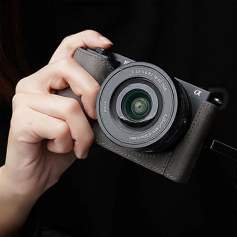 ⭐︎SONY レザー カバー ストラップ⭐︎ ソニー⭐︎3点セット⭐︎ Sony ZV-E10 Fine Leather Camera Half Case & Strap - Black
