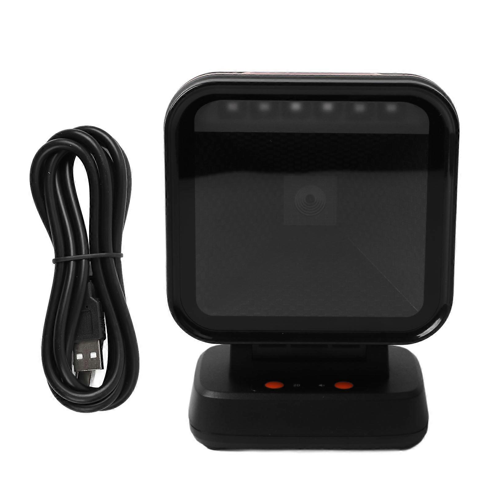 Desktop Barcode Scanner Auto Sensing Continuous Scanning Reliable Barcode Reader Scanner for Supermarket Pharmacy