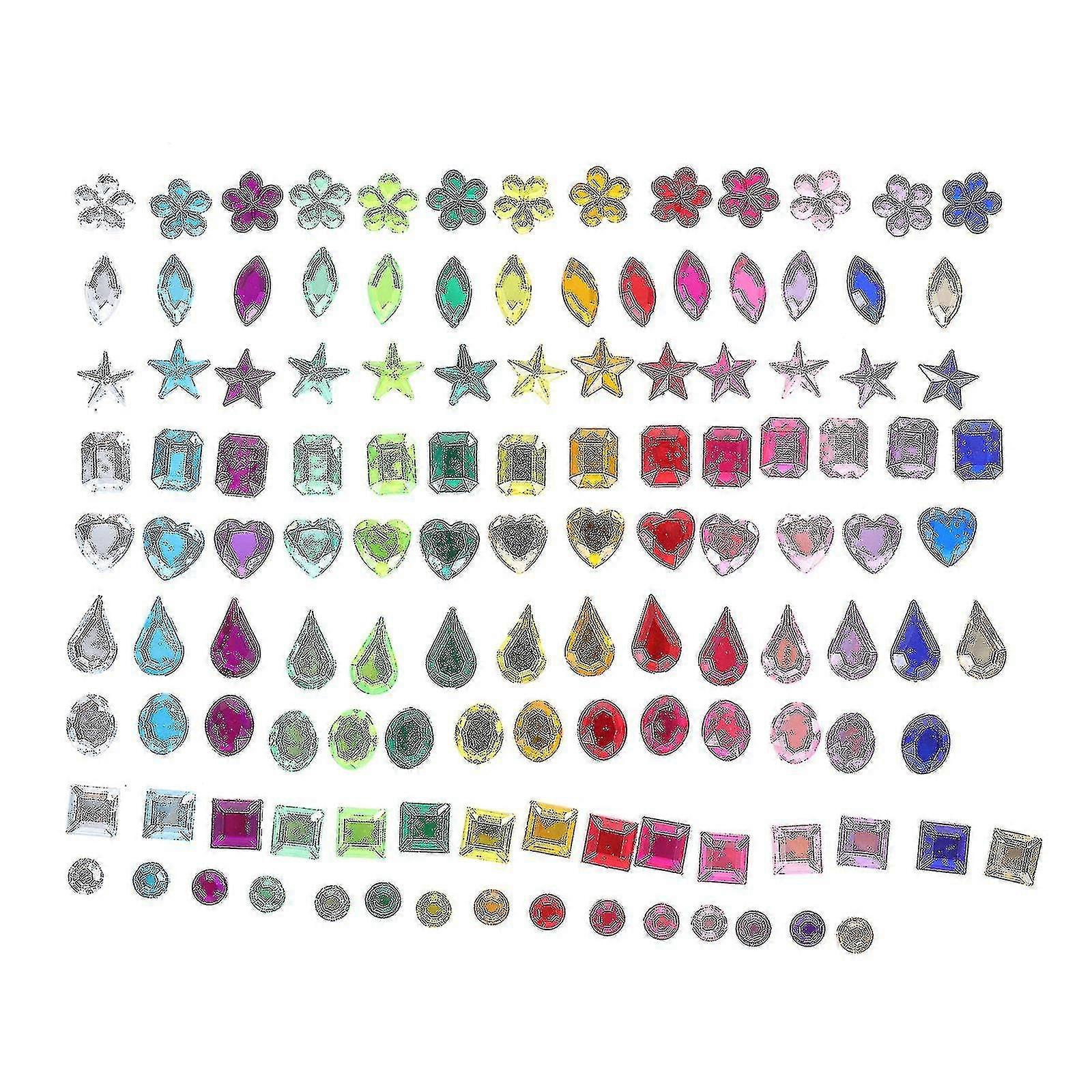1 Set Acrylic Flatback Rhinestones Special-shaped Acrylic Flatback Diamonds