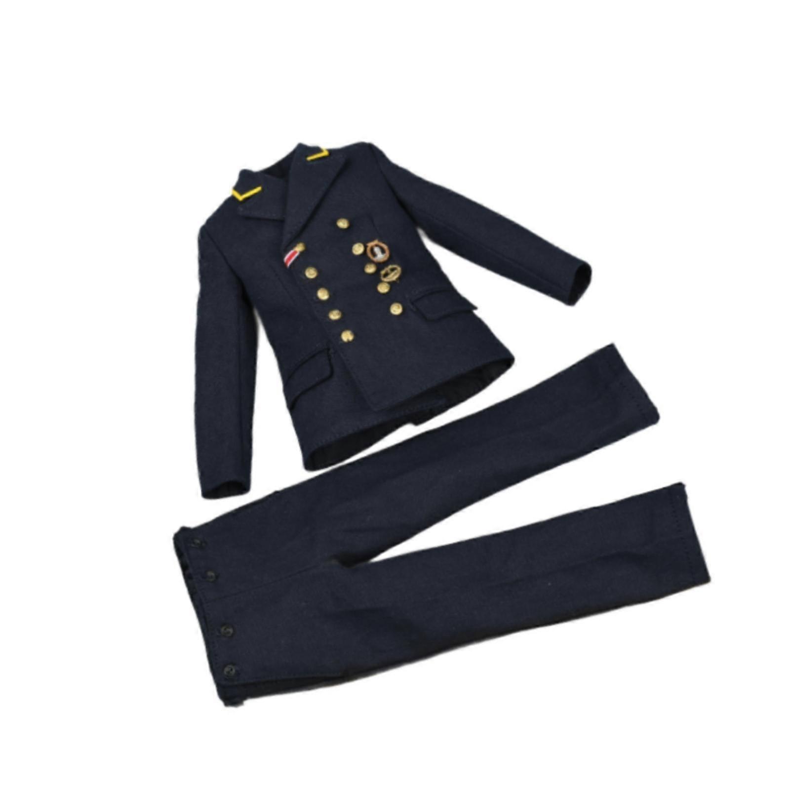 2x 1/6 Scale Uniform Full Set Miniature Clothing for 12in Figures Doll Model