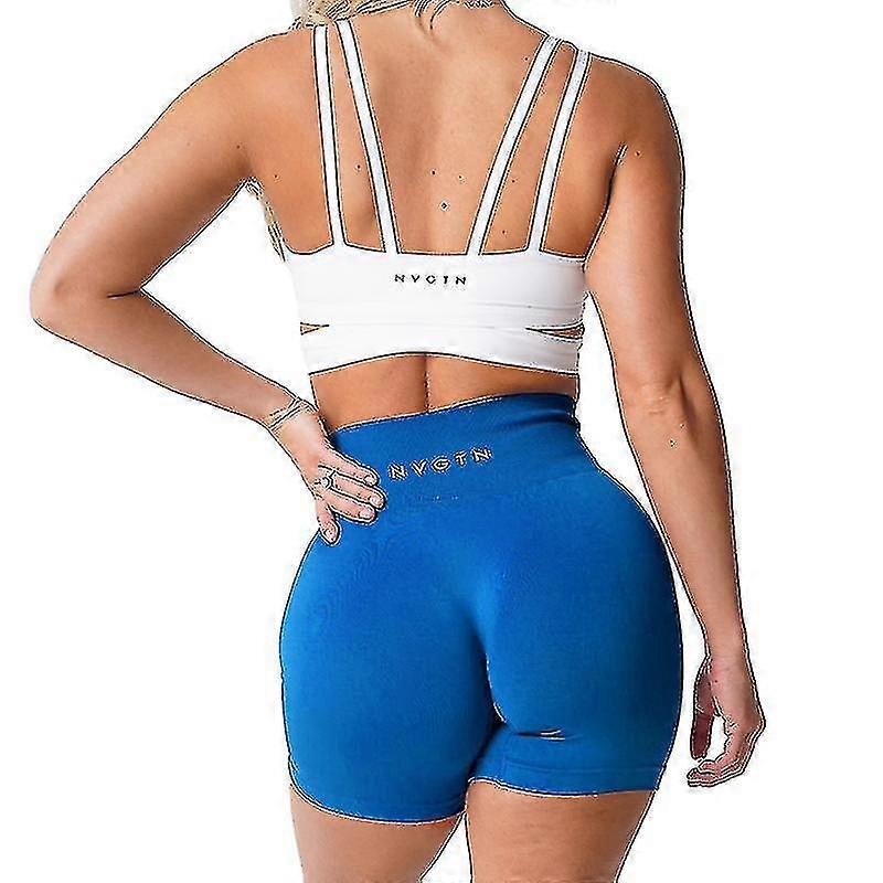 Nvgtn Spandex Στερεό Σορτς χωρίς ραφή Γυναίκες Μαλακό καλσόν προπόνησης Ρούχα γυμναστικής Παντελόνι γιόγκα Ένδυση γυμναστικής