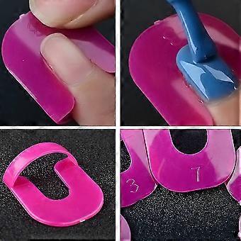 26pcs/set 10 Tamaños a prueba de derrames Cubierta de dedos Pvc Esmalte de uñas Suministros de barniz