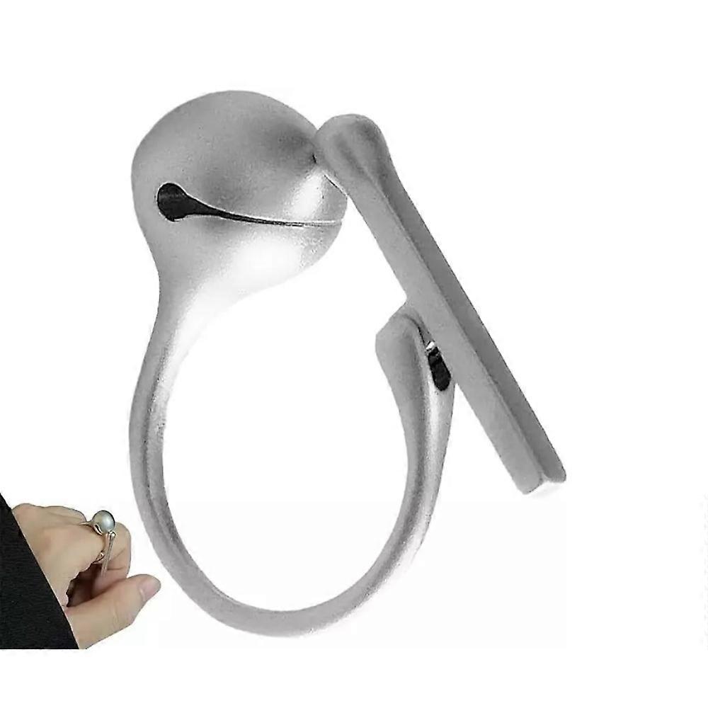 Stress Relief Wooden Fish Ring, Beatable Temple Block Fidget Ring, Adjustable