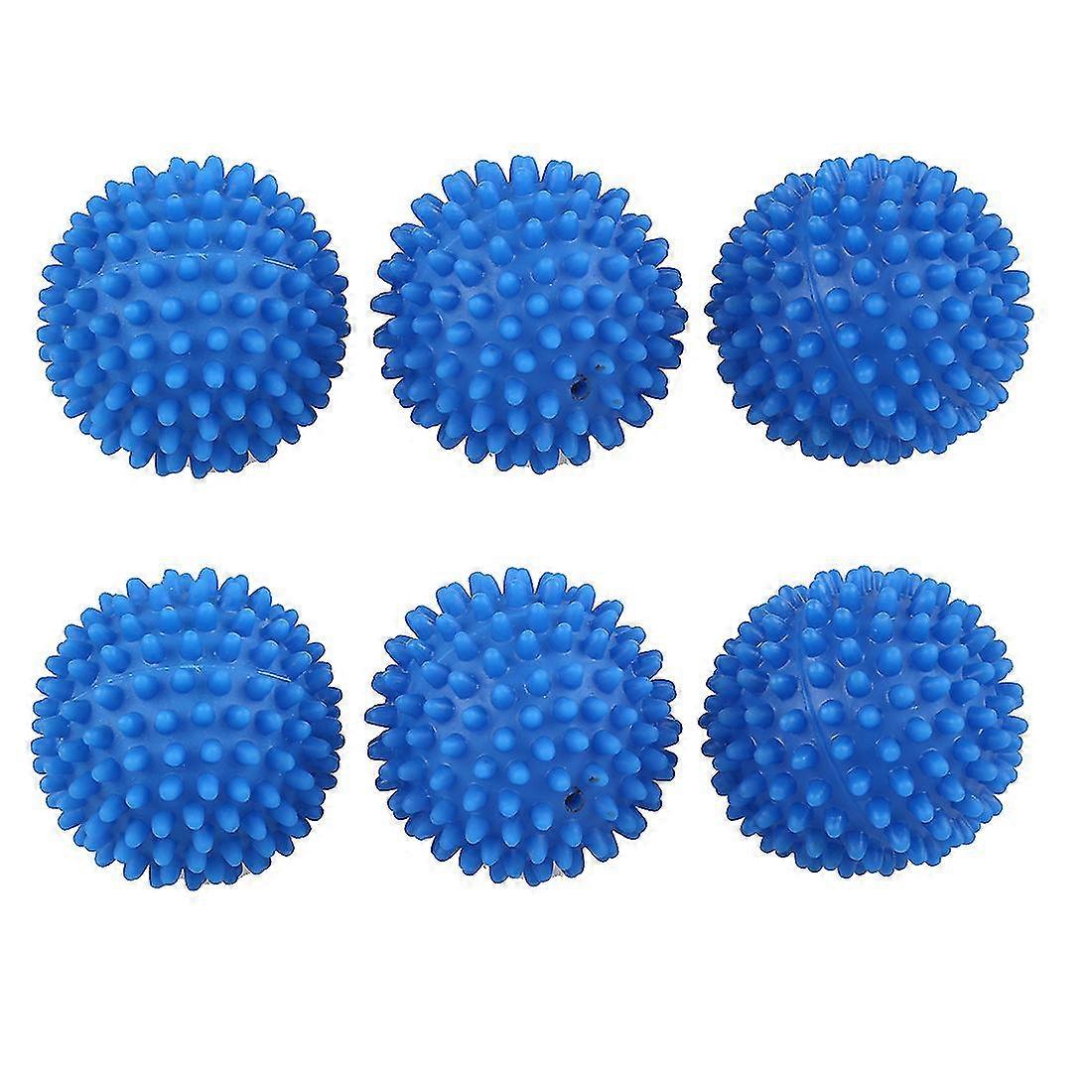 6 X Blue Reusable Dryer Balls Fabric Softener Ball