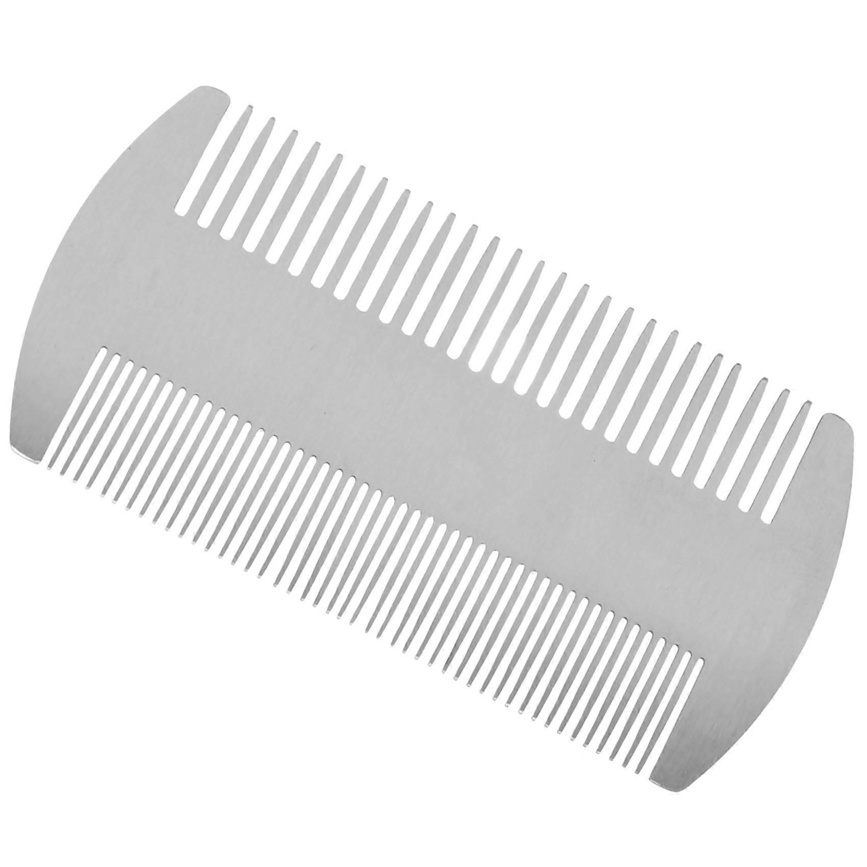Dual Action Stainless Steel Credit Card Size Comb Wallet Comb Pocket Comb Anti-Static Hair Comb Bea
