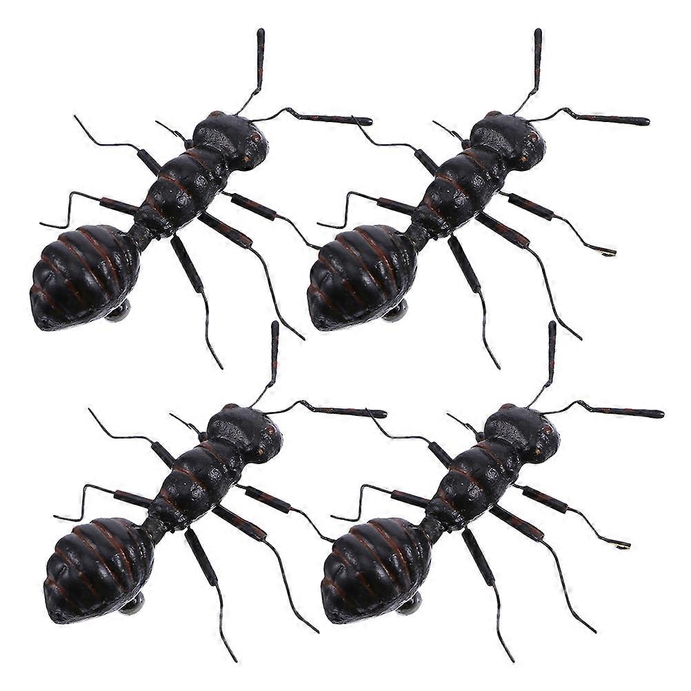 4pcs  Simulation Ants Models Garden Ants Decors Artificial Ants Figures For Desk