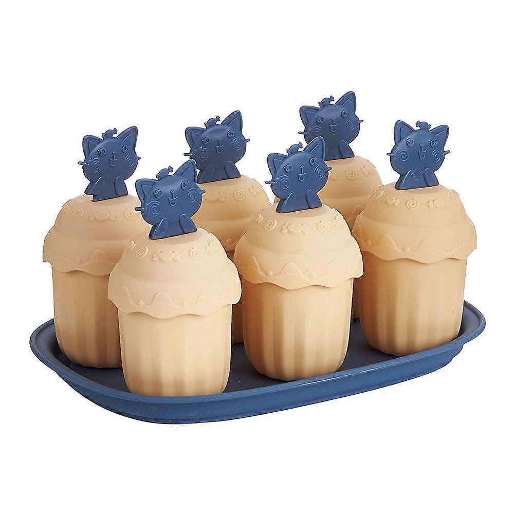 Jello Shot Cups, Innovative Ice Cream Maker For Summertime Fun, Reusable Dessert Molds With Non-Stick Surface, 6 Pieces, Supports Multiple