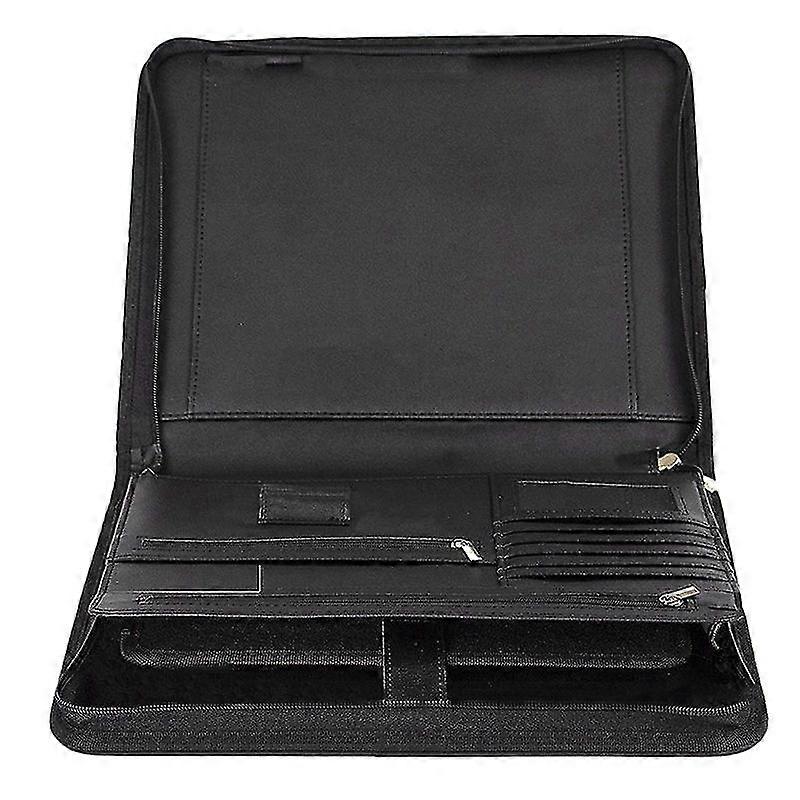 Aay-نباتي الجلود مجلد سحاب إغلاق محفظة للأعمال باد / الجدول وبطاقة