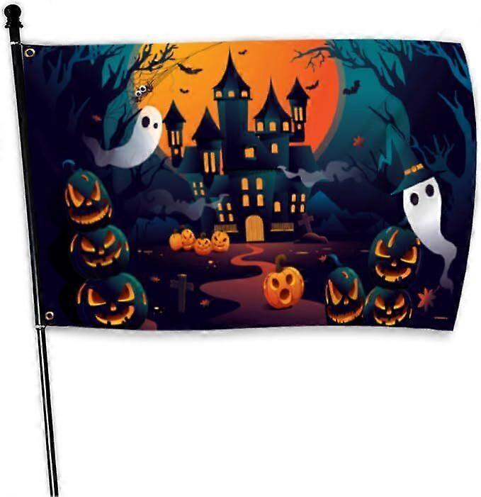 Halloween Flagga Ghost Pumpa Banner Poly HD multi QQ53