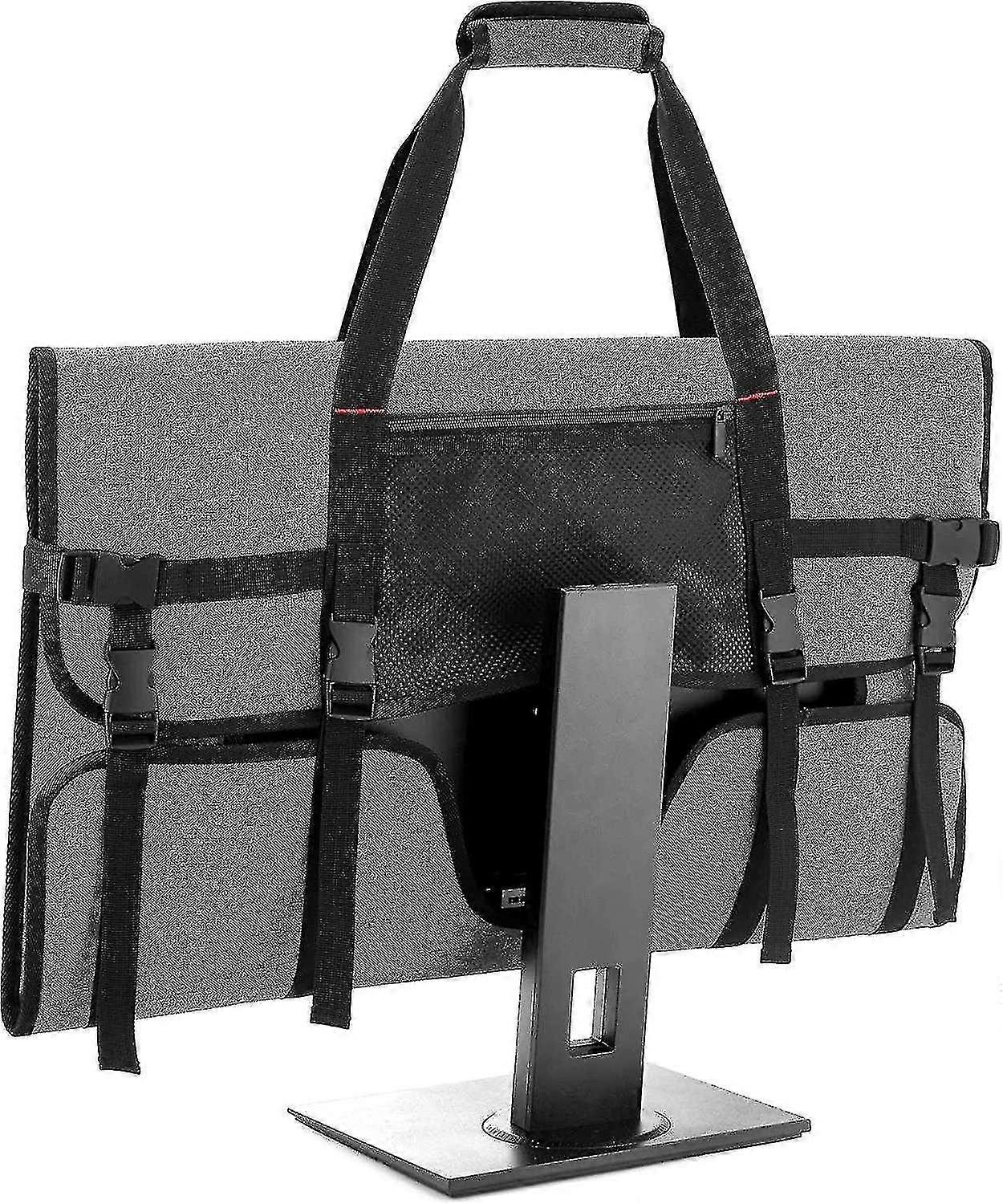 Carrying Bag For 27" Lcd Screens And Monitors With Padded Velvet Lininggray
