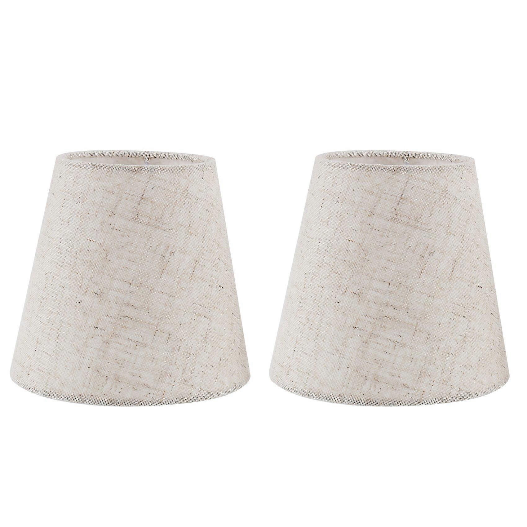 2Pcs Small Lamp Shade Cloth Lamp Cover Chandelier Lamp Dust Cover Fabric Lamp Accessory for Table L