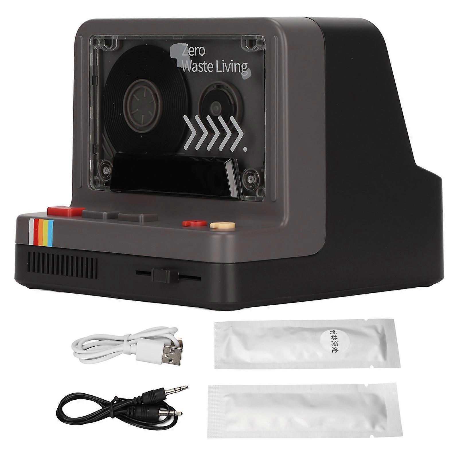 Bluetooth Cassette Player Portable Stereo Tape Retro Bluetooth Speaker Supports Bluetooth AUX and Memory Card Black NO.1323