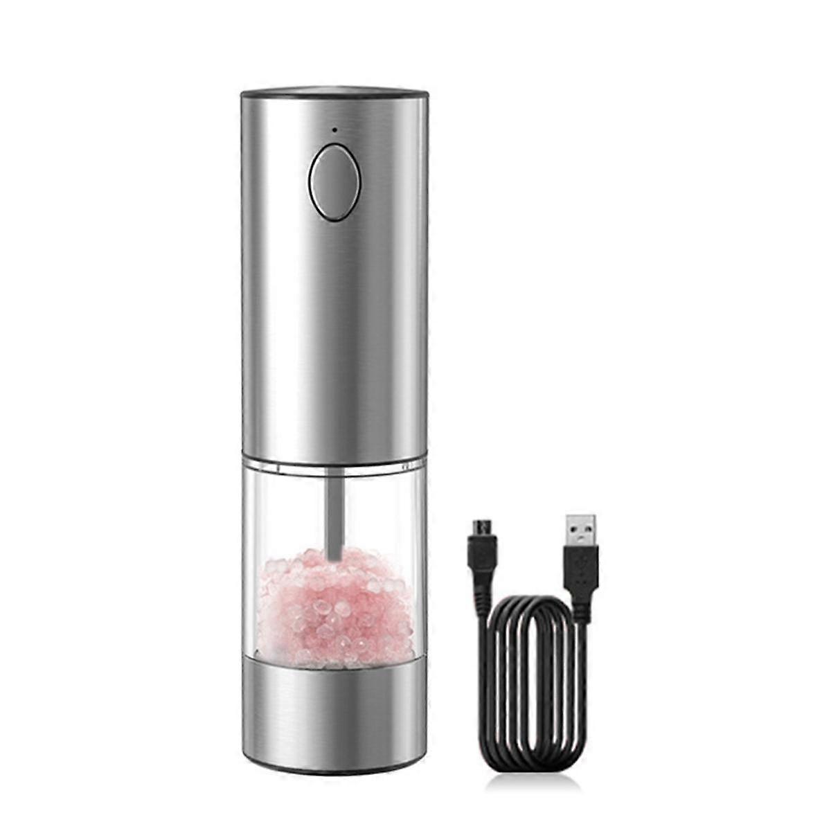 Electric Salt and Pepper Grinder Rechargeable Automatic Pepper Mill with Adjustable Coarsenes with