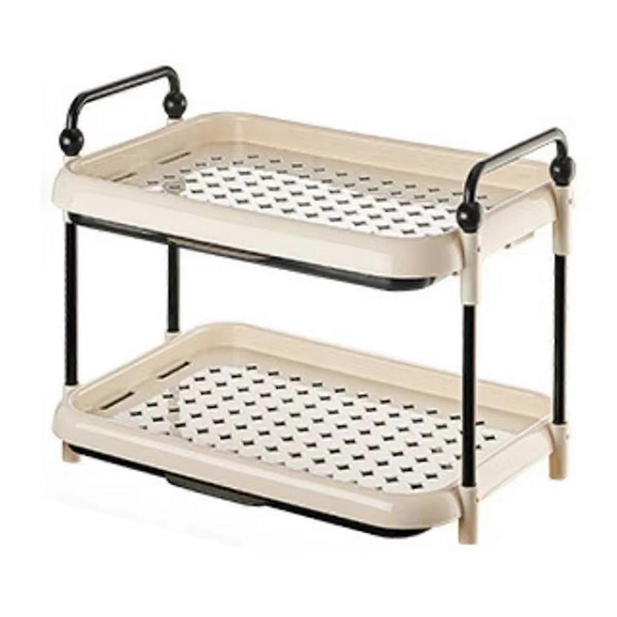 Drain Cup Holder Entrance Storage Rack Space Saving Storage Rack Double Cup Holder