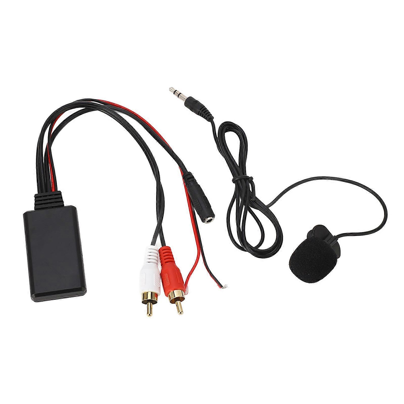 Bluetooth AUX Module 2 RCA Cable Adapter with Hands?Free Microphone for for Alpine for Pioneer