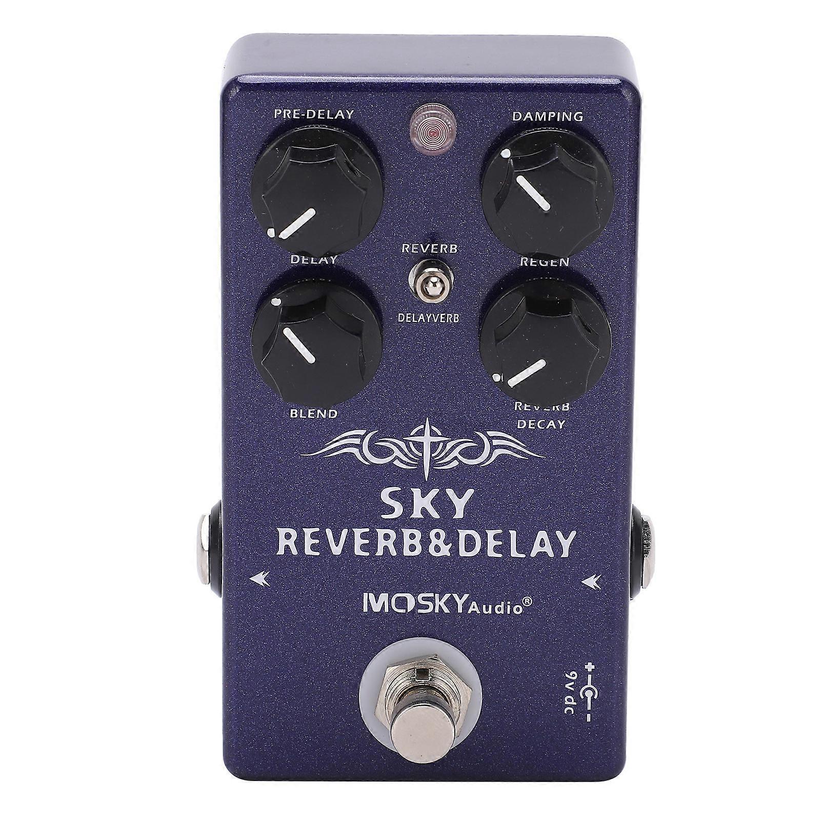 Guitar Effect Pedal Sky Reverb Delay 2 in 1 Adjustable Digital Instrument Accessory