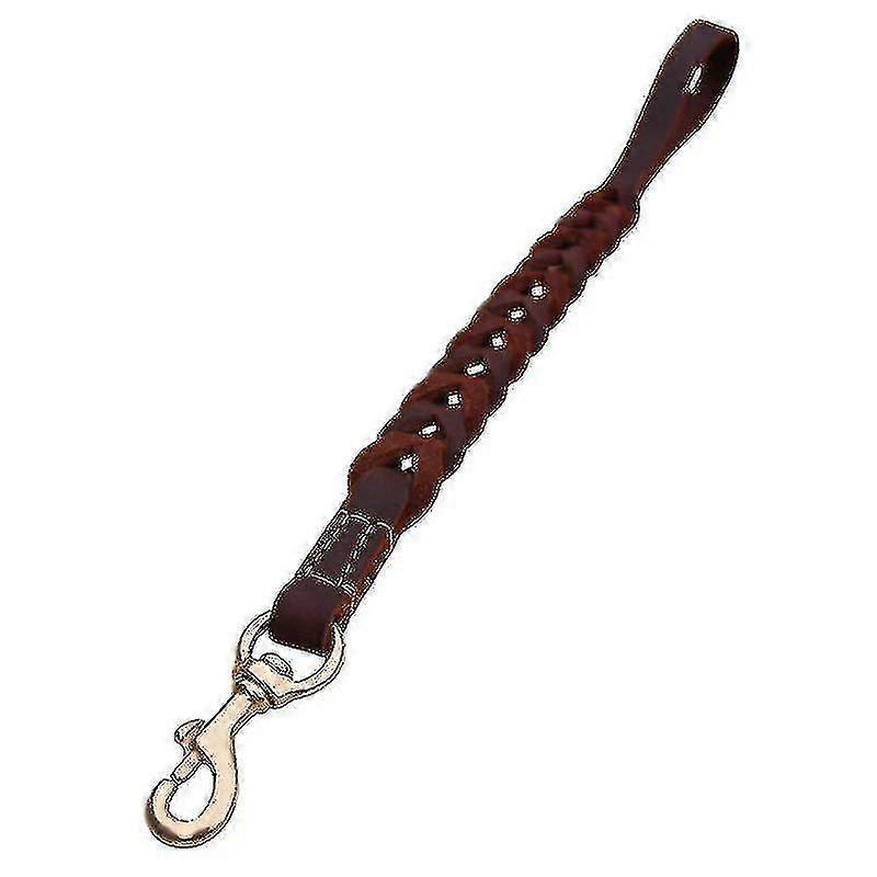 Short Dog Leash Real Leather One Step Traction Belt Explosion Proof Pet Walking Training Leads