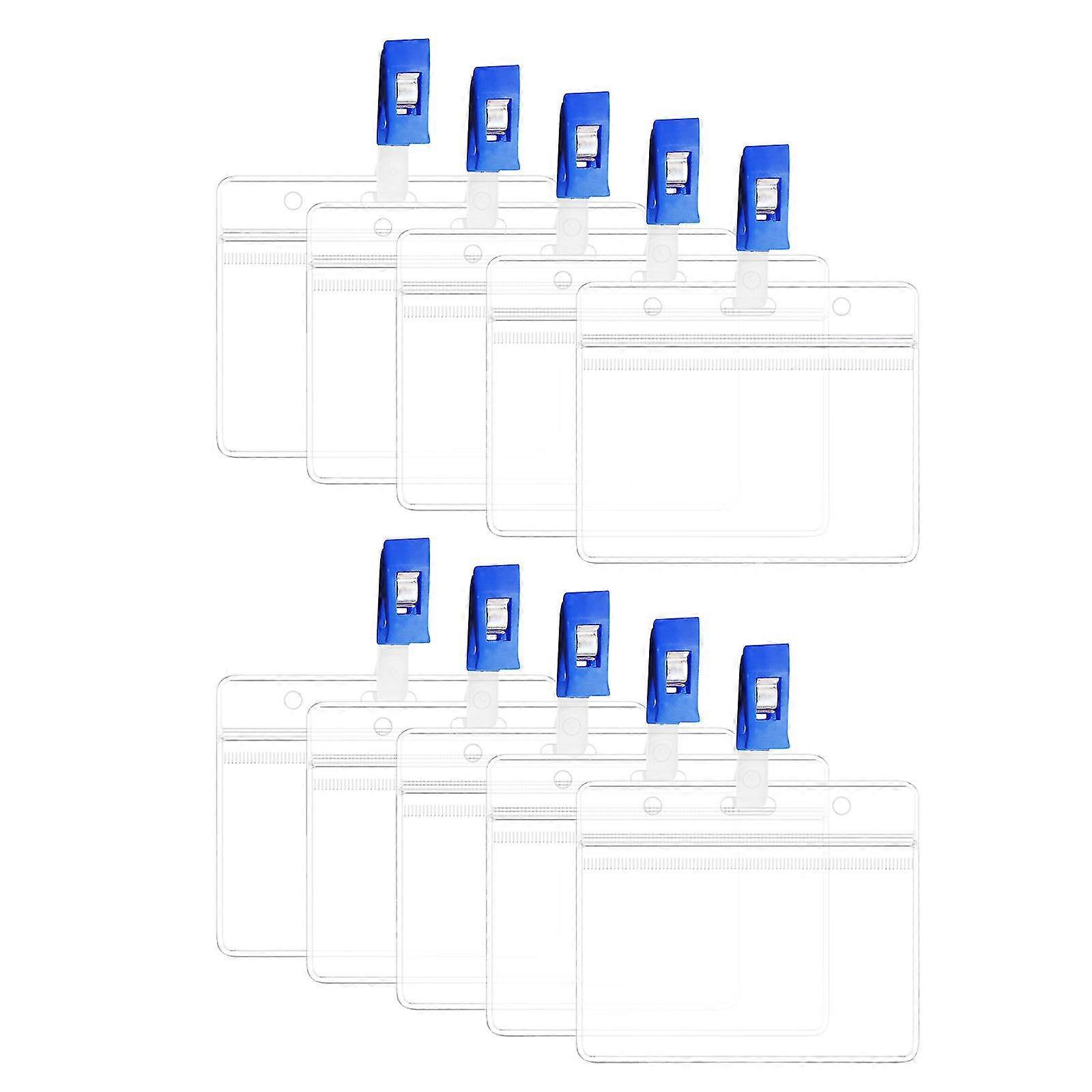 Card Protector Immunization Record Cards Holder Clear Plastic Sleeve With Clip