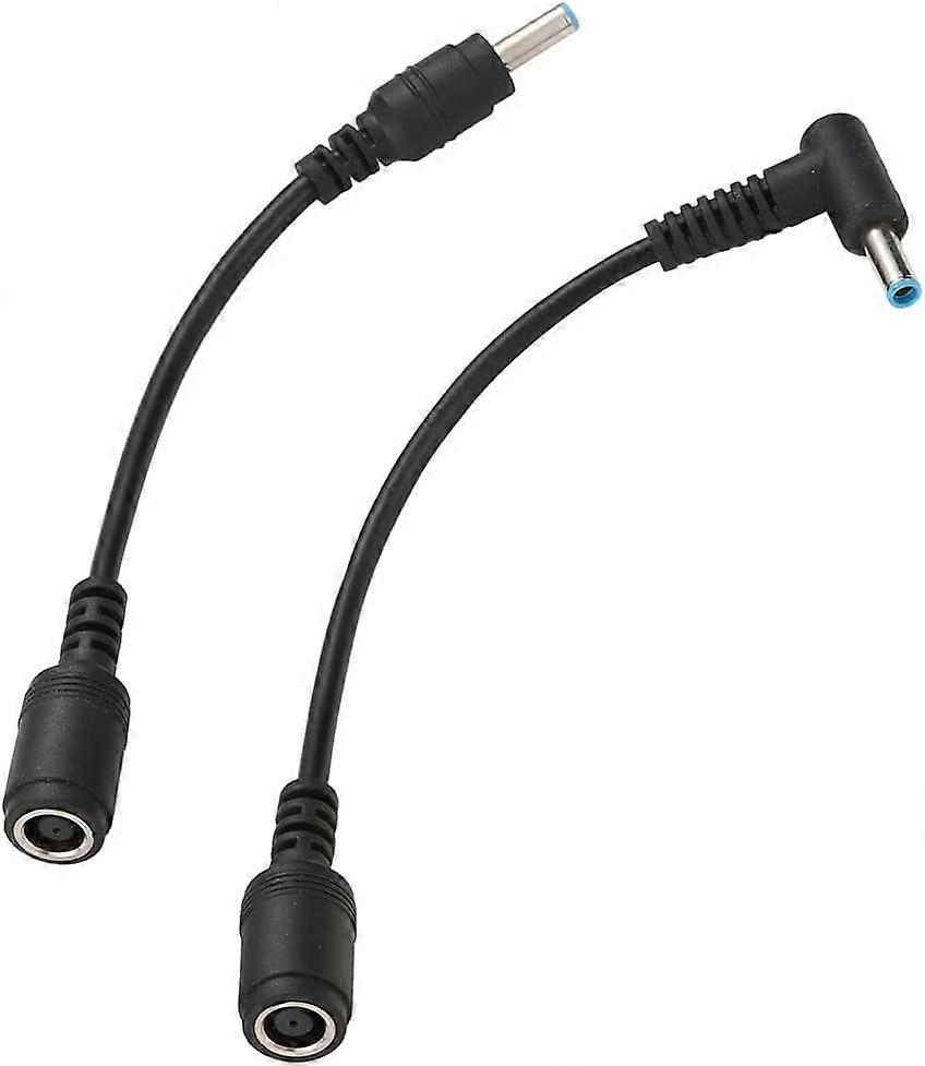 2 PCS Laptop Charger Adapter Tip, 7.4 x 5.0 mm to 4.5 x 3.0 mm Tip Connector Converter for Laptop Power Cord (Straight + Angled Adapter)