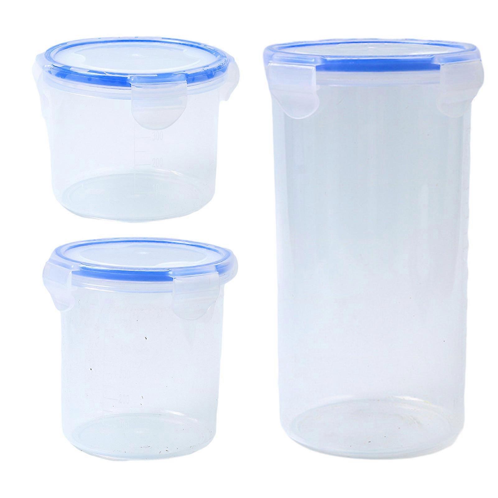 1 Set Storage Jar Snap Open Cover Good Sealing Visible Dust-Proof Large Capacity Dry Food Grain Storage Container Kitchen Supply KAESI