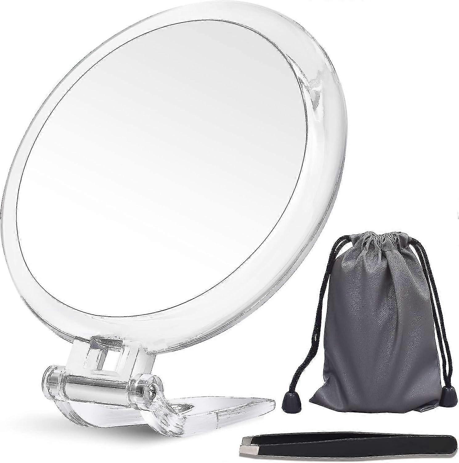 Magnifying Mirror, Two Sided Mirror, 20x/1x Magnification, Folding Makeup Mirror With