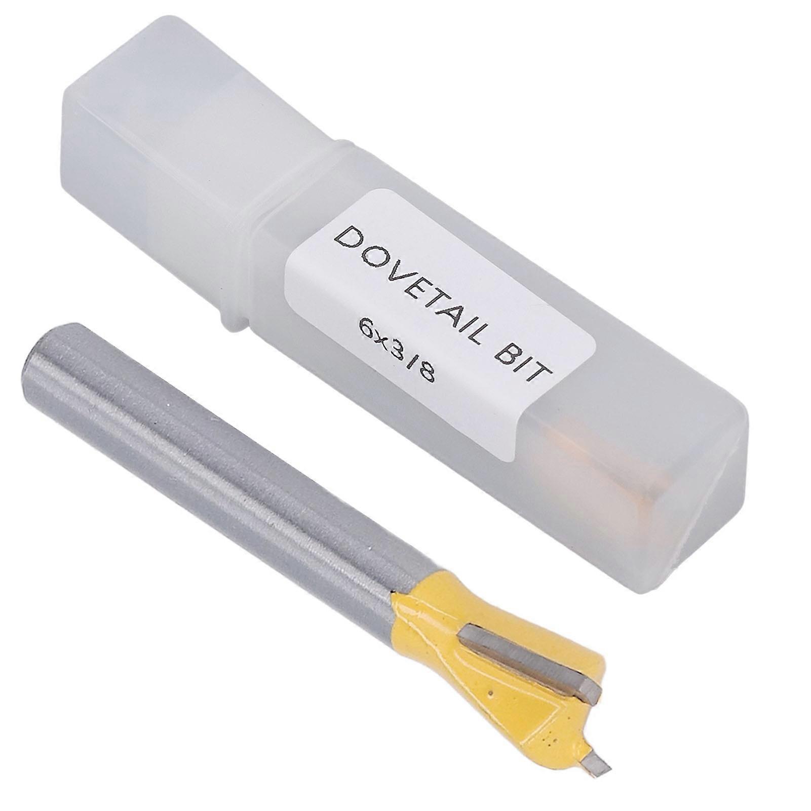 تتوافق بت 6 ملليمتر عرقوب سبائك التنغستن كربيد PTFE طلاء النجارة راوتر طحن القاطع أصفر 3/8