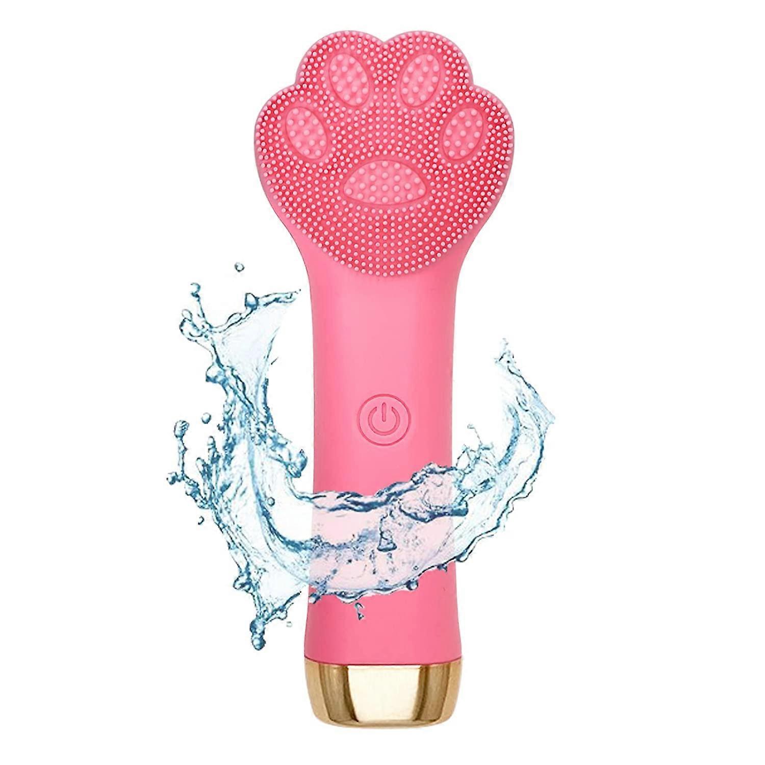 Χαριτωμένη γάτα πόδι προσώπου καθαρίζοντας βούρτσα αυτόματη, σιλικόνη Sonic προσώπου καθαρισμού βούρτσα rechargeab