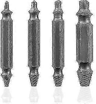 Set Of 4 Damaged Screw Extractor Drill Bits To Extract Cracked Broken Damaged Rusted Screws Double-head Extractor Screw Sliding Screw Removal Tool