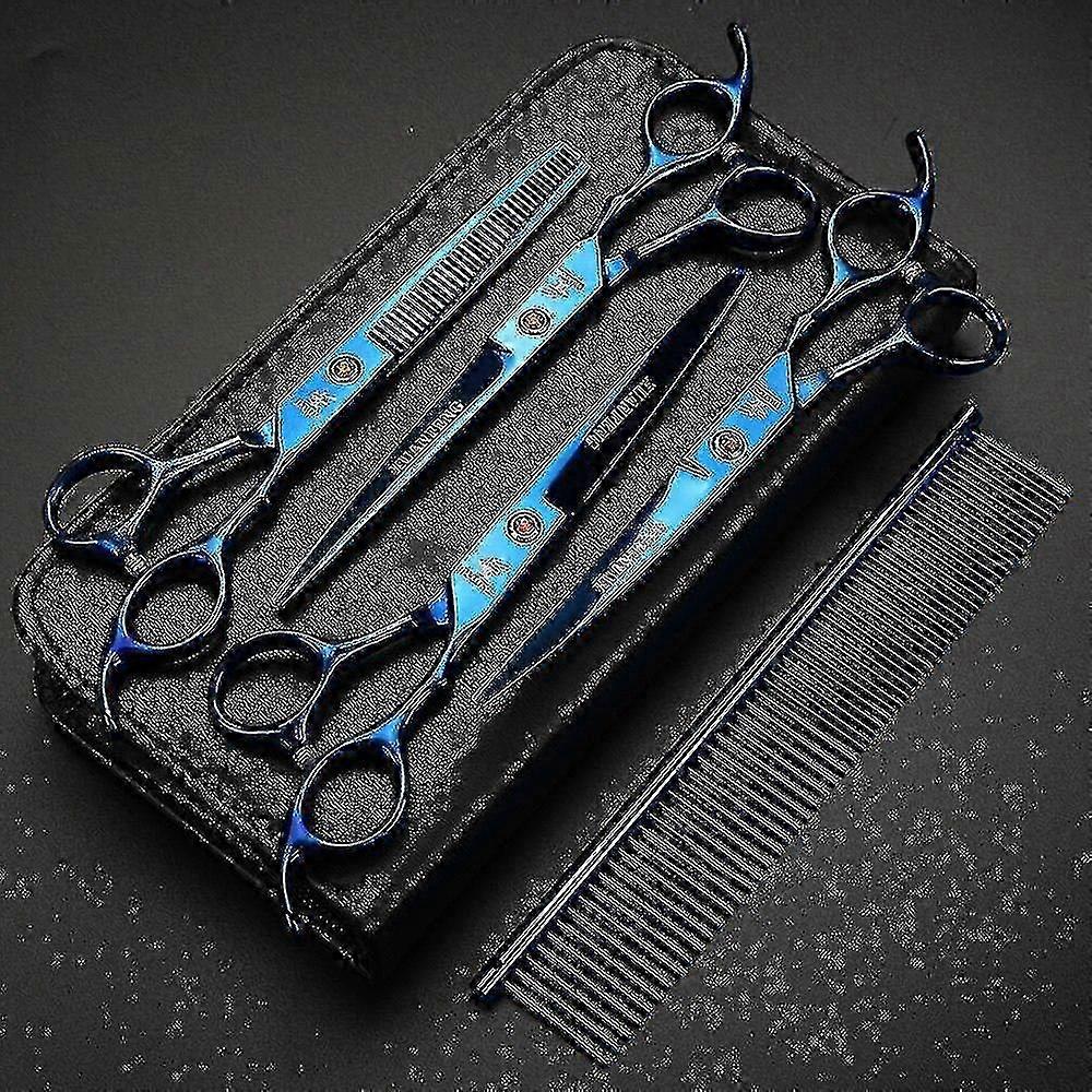 Professional Pet Scissors, 7-inch Scissors / Curved Scissors Shears / 6.5-inch Thinning Scissors