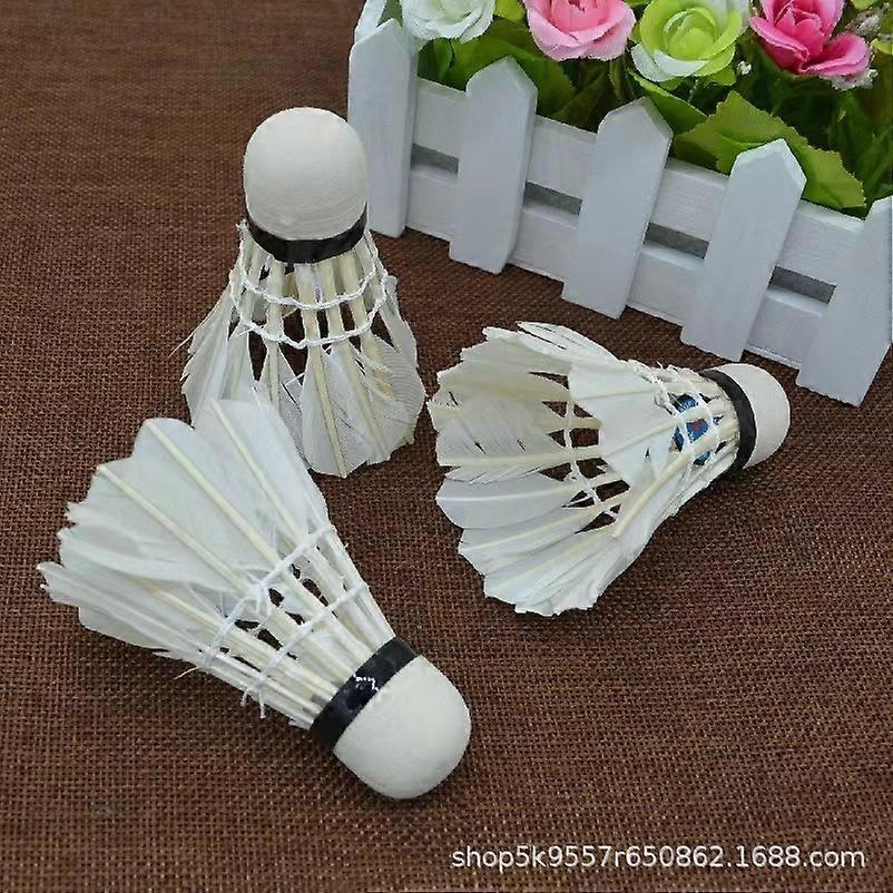 12 White Badminton Shuttlecocks: Durable and Stable for All Skill Levels
