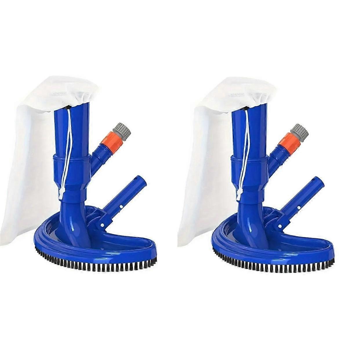 Portable Pond Vacuum Jet Underwater Cleaner with Brush Bag Blue Crescent Professional PoolCleaning
