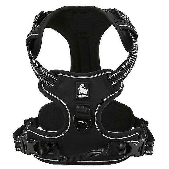 No Pull Dog Harness Reflective Adjustable With 2 Snap Buckles Easy Control Handle